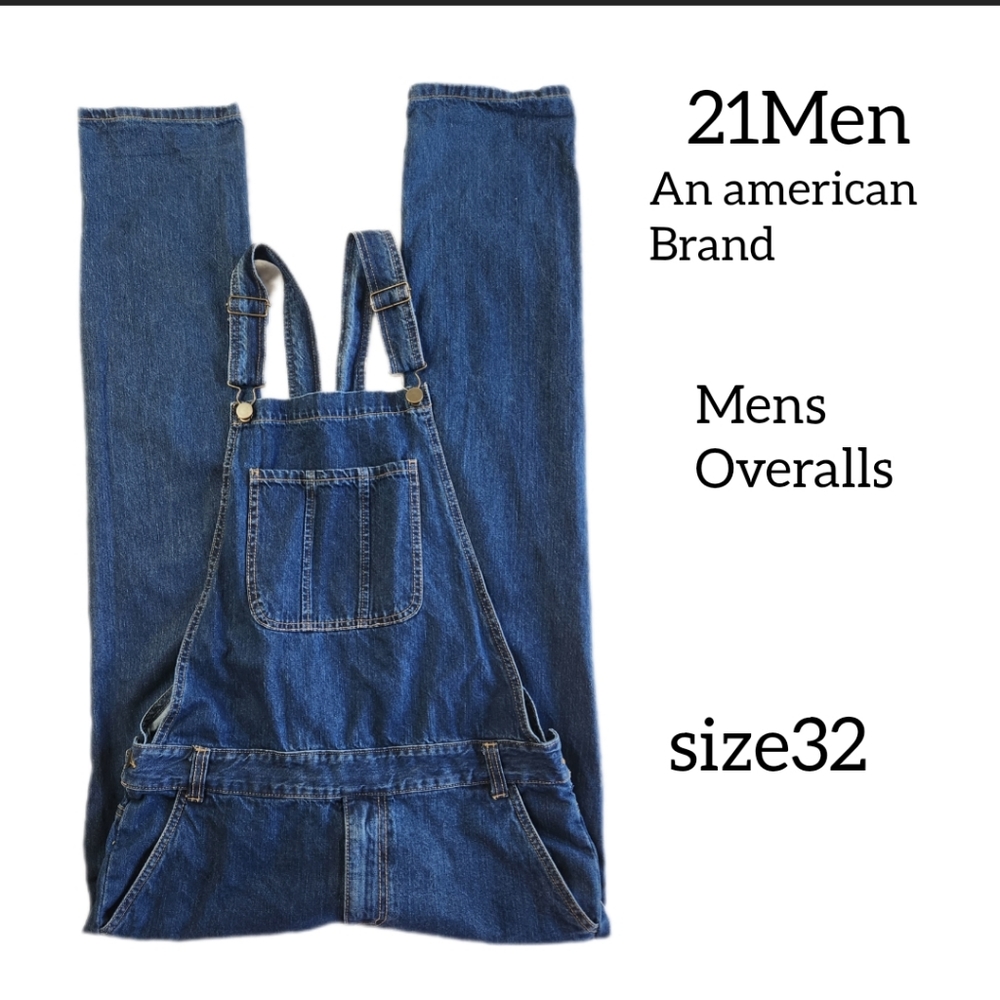 21MEN AN AMERICAN BRAND MENS OVERALLS SIZE 32 PRE OWNED